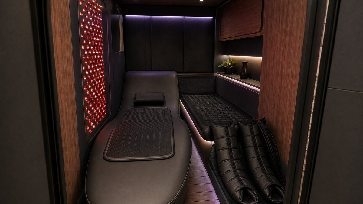 Signal HLTH Standard Pod interior with integrated wellness technology